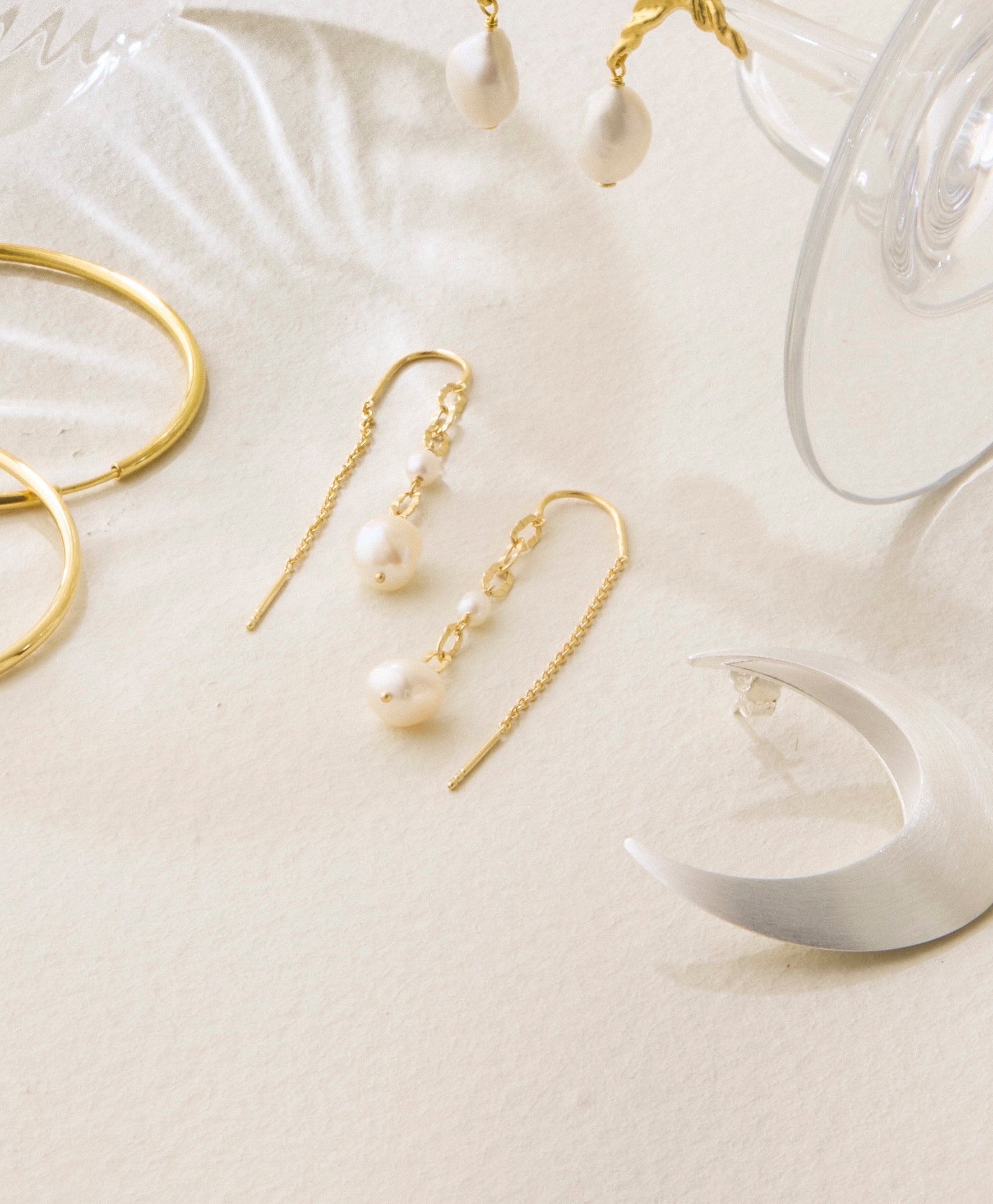 Seaside øreringe - forgyldt